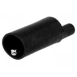 Bornă crocodil 10A 60VDC neagră 4mm nichelat 30VAC | Electronic-mag.ro | Componente Electronice