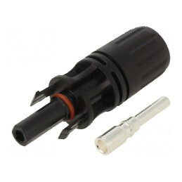 Conector solar tată mamă drept 6-10mm2 cu contacte mufă | Electronic-mag.ro | Componente Electronice
