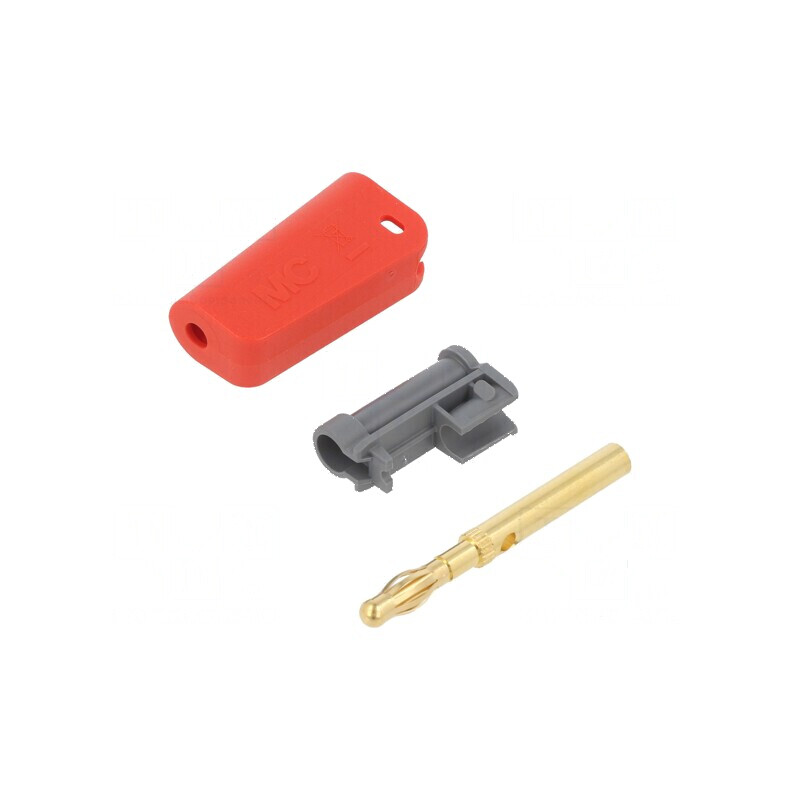 Conector banană 4mm roşie aurit 19A pe cablu | Electronic-mag.ro | Componente Electronice Conector banană 4mm roşie aurit 19A pe cablu | Electronic-mag.ro | Componente Electronice