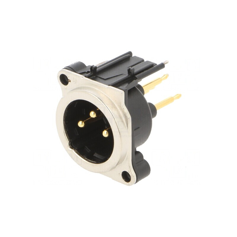 Conector XLR soclu tată 3 pini unghi 90° THT argintiu 6A | Electronic-mag.ro | Componente Electronice Conector XLR soclu tată 3 pini unghi 90° THT argintiu 6A | Electronic-mag.ro | Componente Electronice