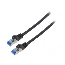 Cabluri patch S/FTP 6a litat CCA LSZH negru 5m 26AWG | Electronic-mag.ro | Componente Electronice