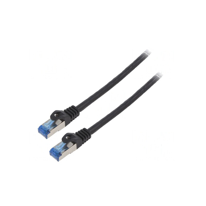Cabluri patch S/FTP 6a litat CCA LSZH negru 5m 26AWG | Electronic-mag.ro | Componente Electronice