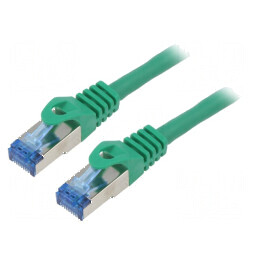 Cabluri patch S/FTP 6a CCA LSZH verde 5m 26AWG | Electronic-mag.ro | Componente Electronice