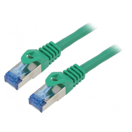 Cabluri patch S/FTP 6a CCA LSZH verde 5m 26AWG | Electronic-mag.ro | Componente Electronice