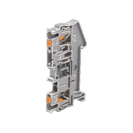 Term. îmbinare de șine 0,14-4mm², 1 pistă, 2 borne, gri TS35 | Electronic-mag.ro | Componente Electronice