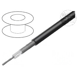 Cablu coaxial RG223U cu sârmă Cu LSZH negru 5,4mm CPR Eca | Electronic-mag.ro | Componente Electronice