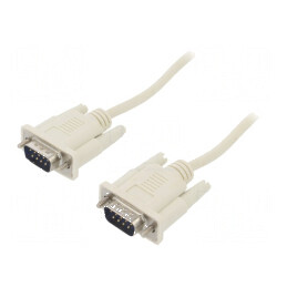 Cablu D-Sub 9pin 2m alb mufe ambele părți | Electronic-mag.ro | Componente Electronice