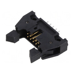 Conector IDC soclu tată 10 PIN drept cu ejector scurt THT | Electronic-mag.ro | Componente Electronice