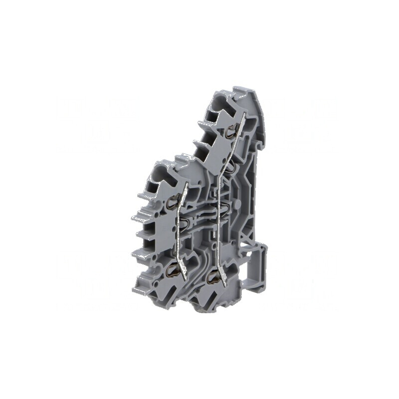 Term. îmbinare şine 2,5mm² 2 piste 4 borne gri 2002 TS35 | Electronic-mag.ro | Componente Electronice