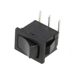 Rocker SPDT 2 ON-ON 6A/250VAC Negru fără CW Corp | Electronic-mag.ro | Componente Electronice