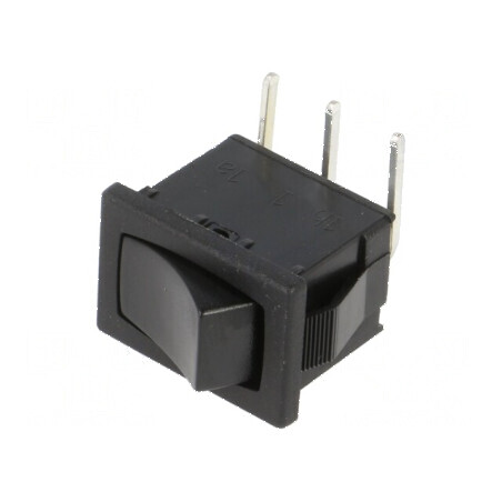 Rocker SPDT 2 ON-ON 6A/250VAC Negru fără CW Corp | Electronic-mag.ro | Componente Electronice