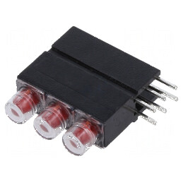 LED roșu 3,9mm 20mA 60° 1,2-4mcd | Electronic-mag.ro | Componente Electronice