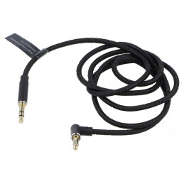 Cablu Jack 3,5mm unghiat 1m textil | Electronic-mag.ro | Componente Electronice