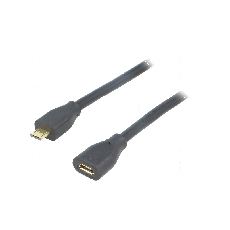 Cablu USB 2.0 micro USB B 0,5m negru | Electronic-mag.ro | Componente Electronice Cablu USB 2.0 micro USB B 0,5m negru | Electronic-mag.ro | Componente Electronice