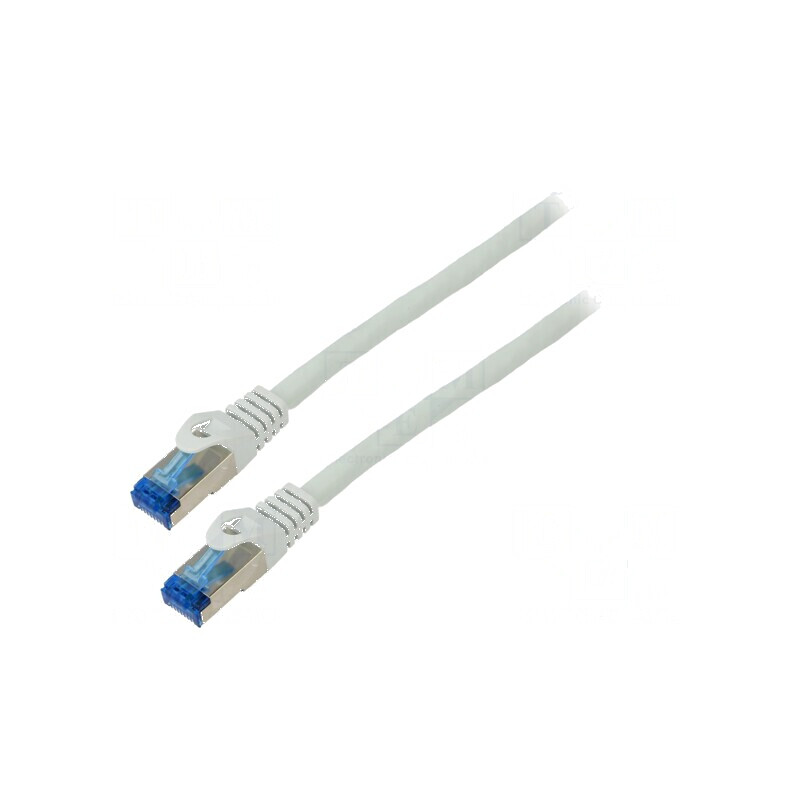 Patch cord S/FTP 6a CCA LSZH gri 5m 26AWG | Electronic-mag.ro | Componente Electronice