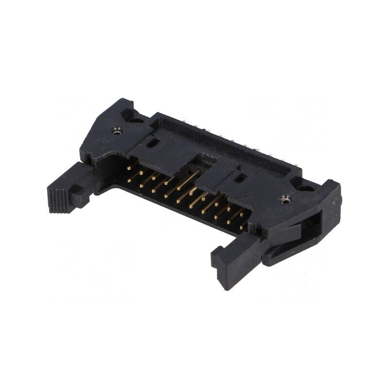 Conector IDC soclu tată 20 PIN drept cu ejector lung THT | Electronic-mag.ro | Componente Electronice