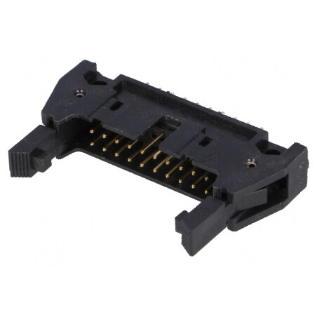 Conector IDC soclu tată 20 PIN drept cu ejector lung THT | Electronic-mag.ro | Componente Electronice