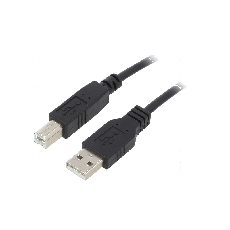 Cablu USB 2.0 A la B, 0,91m, negru | Electronic-mag.ro | Componente Electronice Cablu USB 2.0 A la B, 0,91m, negru | Electronic-mag.ro | Componente Electronice