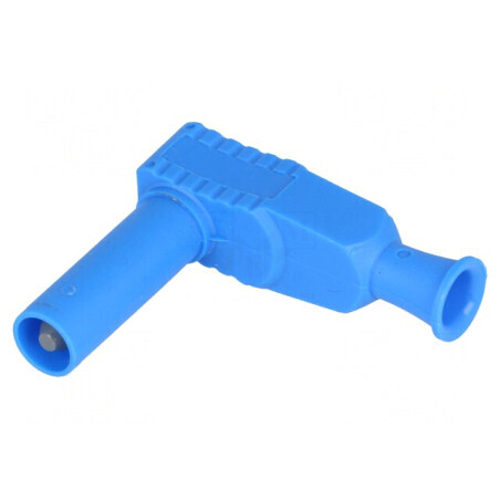 Conector banană 4mm 20A 1kVAC albastru cu izolație | Electronic-mag.ro | Componente Electronice