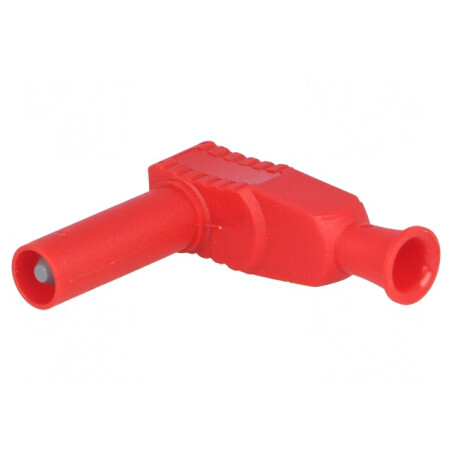 Conector banană 4mm 20A 1kVAC roşu cu izolaţie 2,5mm2 | Electronic-mag.ro | Componente Electronice