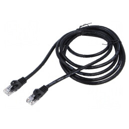 Patch cord U/UTP 6 litat CCA PVC negru 7,5m 26AWG | Electronic-mag.ro | Componente Electronice