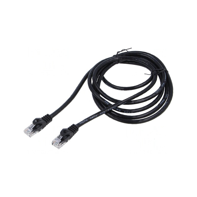 Patch cord U/UTP 6 litat CCA PVC negru 7,5m 26AWG | Electronic-mag.ro | Componente Electronice