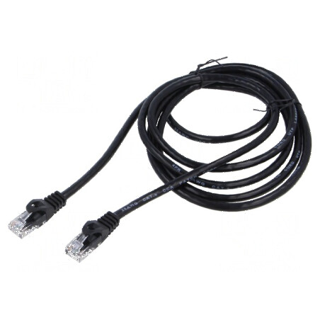 Patch cord U/UTP 6 litat CCA PVC negru 7,5m 26AWG | Electronic-mag.ro | Componente Electronice