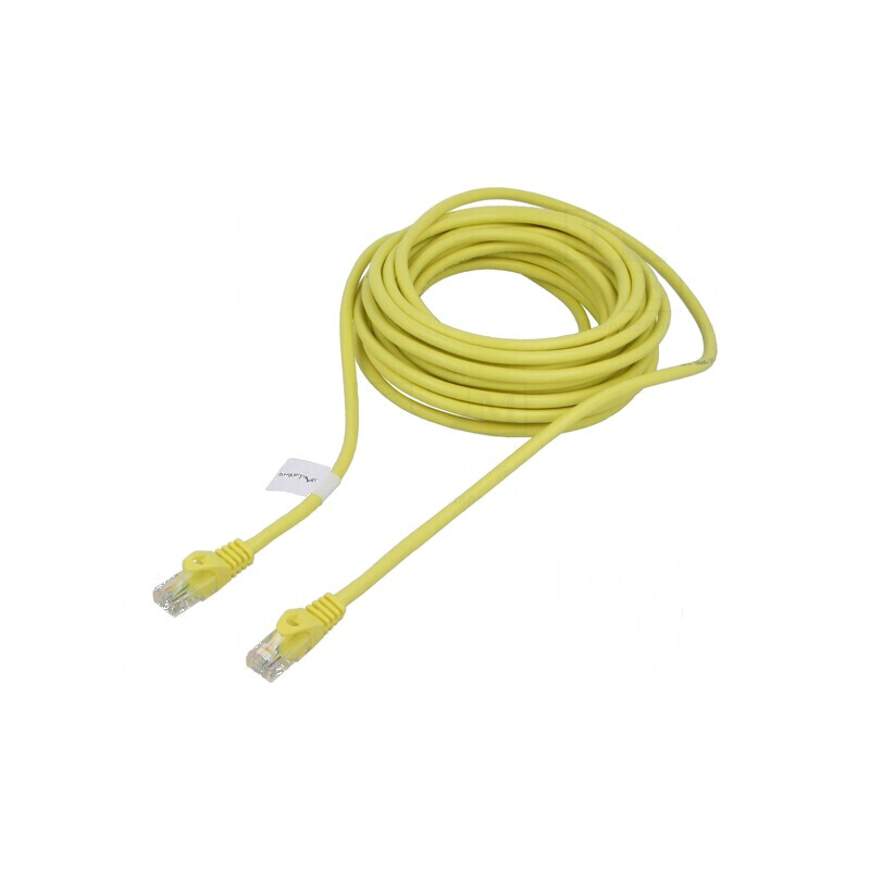 Patch cord U/UTP 6 litat CCA PVC galben 7,5m 26AWG | Electronic-mag.ro | Componente Electronice