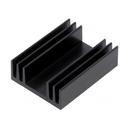Radiator extrudat cu aripioare neagră 37,5mm x 29mm | Electronic-mag.ro | Componente Electronice