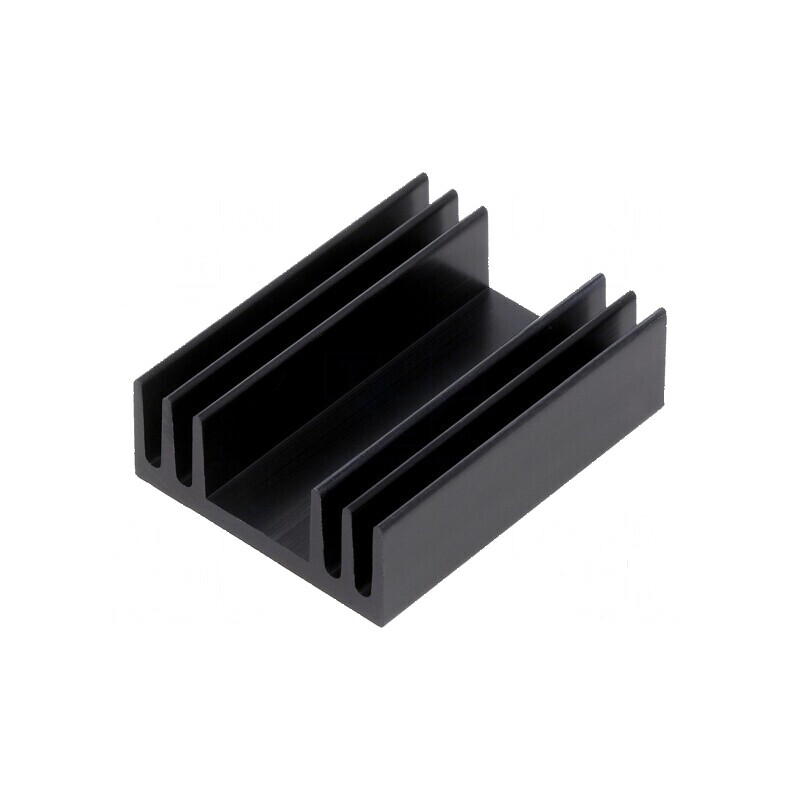 Radiator extrudat cu aripioare neagră 37,5mm x 29mm | Electronic-mag.ro | Componente Electronice