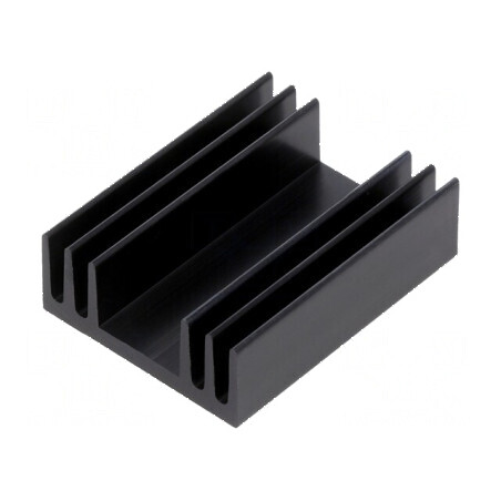 Radiator extrudat cu aripioare neagră 37,5mm x 29mm | Electronic-mag.ro | Componente Electronice