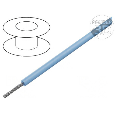 Cablu litat 1x22AWG TFE albastru 30m 250V | Electronic-mag.ro | Componente Electronice
