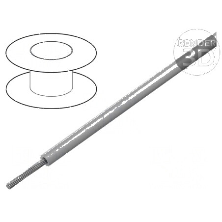 Cablu litat 22AWG TFE gri 250V 30m | Electronic-mag.ro | Componente Electronice