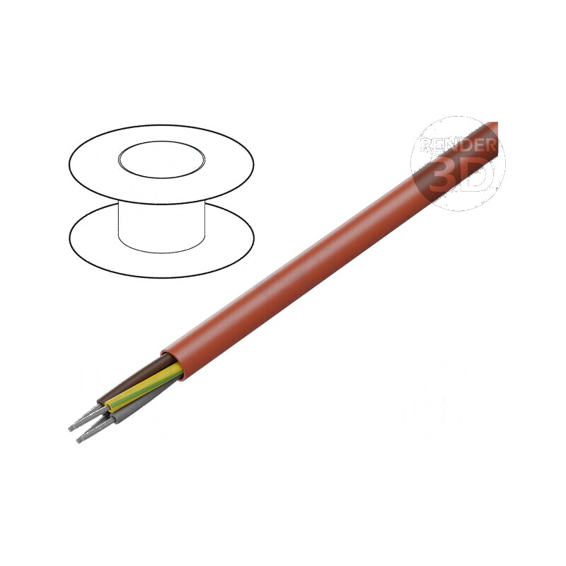 Cablu SiHF-J 3G1,5mm2 Cu litat silicon roșu 60-180°C | Electronic-mag.ro | Componente Electronice