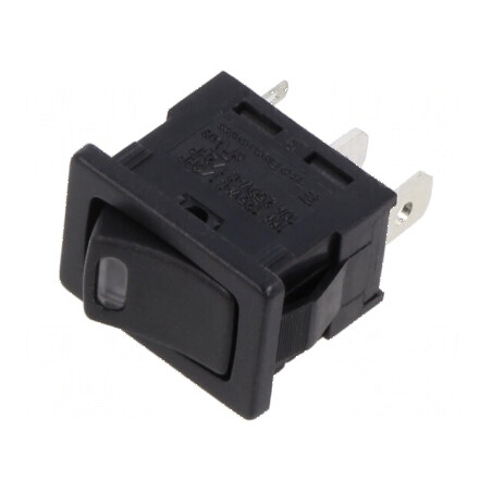 Rocker Switch SPST 2 ON-OFF 16A/250VAC 6A/28VDC LED 13x19,2mm | Electronic-mag.ro | Componente Electronice