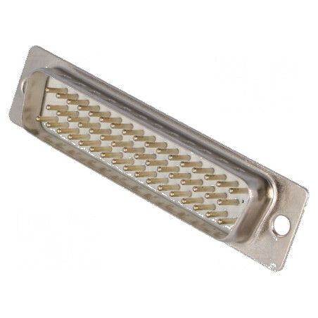 Conector D-Sub 50 PIN Soclu Tată Drept THT 5A 15mΩ Aurit | Electronic-mag.ro | Componente Electronice