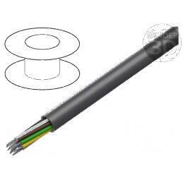 Cablu LiYY 12x22AWG neecranat 300V gri închis | Electronic-mag.ro | Componente Electronice