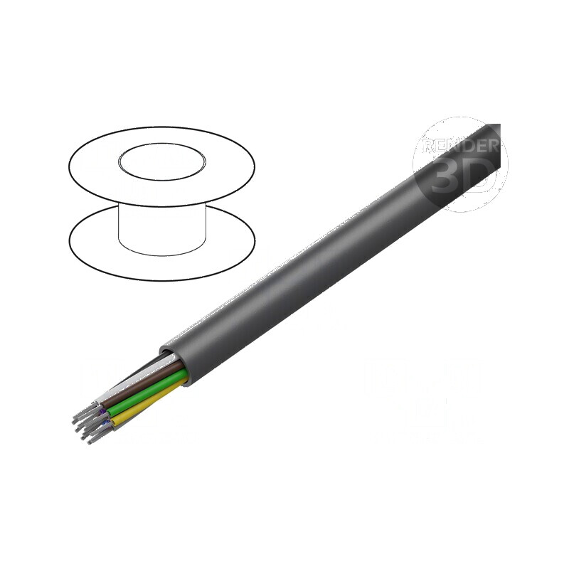 Cablu LiYY 12x22AWG neecranat 300V gri închis | Electronic-mag.ro | Componente Electronice Cablu LiYY 12x22AWG neecranat 300V gri închis | Electronic-mag.ro | Componente Electronice