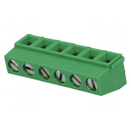 Regletă de conexiuni PCB 90° 6 piste 5mm 13,5A | Electronic-mag.ro | Componente Electronice