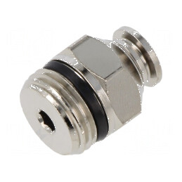 Racord push-in simplu 3/8" - Alamă nichelată 0,99-20bar | Electronic-mag.ro | Componente Electronice