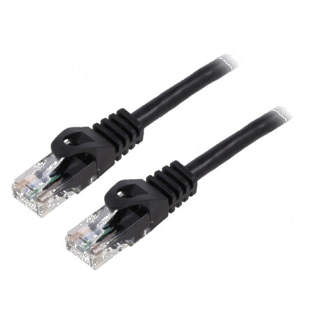Cabluri Patch U/UTP 5e CCA PVC Negru 10m 26AWG | Electronic-mag.ro | Componente Electronice