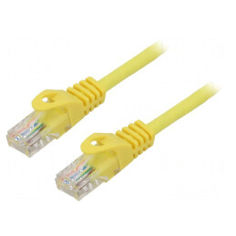 Cablul de rețea U/UTP 5e 10m CCA PVC galben 26AWG | Electronic-mag.ro | Componente Electronice