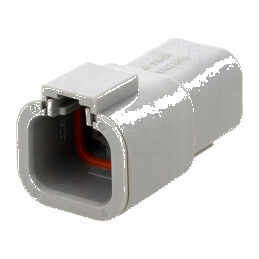 Conector cablu-cablu mufă tată ATP PIN 4 gri | Electronic-mag.ro | Componente Electronice