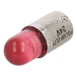 Lampă LED roșie BA9S 24V 24VAC | Electronic-mag.ro | Componente Electronice