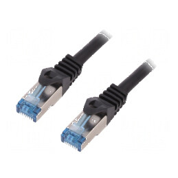 Cablul Patch S/FTP 6a LSZH Negru 1,5m 27AWG | Electronic-mag.ro | Componente Electronice