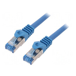 Patch cord S/FTP 6a 1,5m LSZH albastru 27AWG | Electronic-mag.ro | Componente Electronice