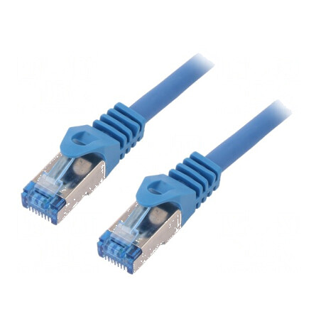 Patch cord S/FTP 6a 1,5m LSZH albastru 27AWG | Electronic-mag.ro | Componente Electronice