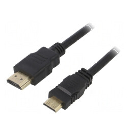 Cablu HDMI 1.4 1m cu mufă HDMI și mini HDMI, negru | Electronic-mag.ro | Componente Electronice