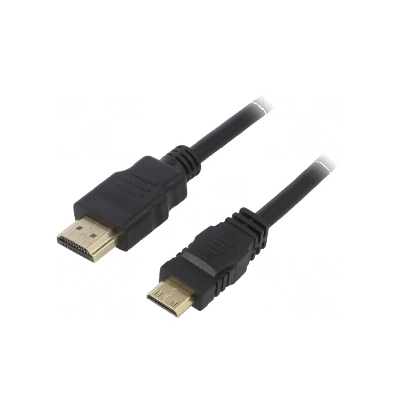 Cablu HDMI 1.4 1m cu mufă HDMI și mini HDMI, negru | Electronic-mag.ro | Componente Electronice Cablu HDMI 1.4 1m cu mufă HDMI și mini HDMI, negru | Electronic-mag.ro | Componente Electronice