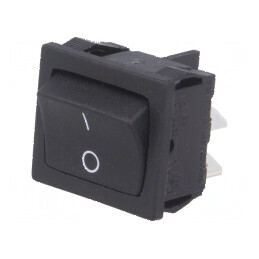 Rocker DPST 2 ON-OFF 10A/250VAC 10A/28VDC negru | Electronic-mag.ro | Componente Electronice